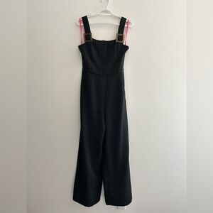 Betsey Johnson Black Wide Straight Leg Jumpsuit Size 6